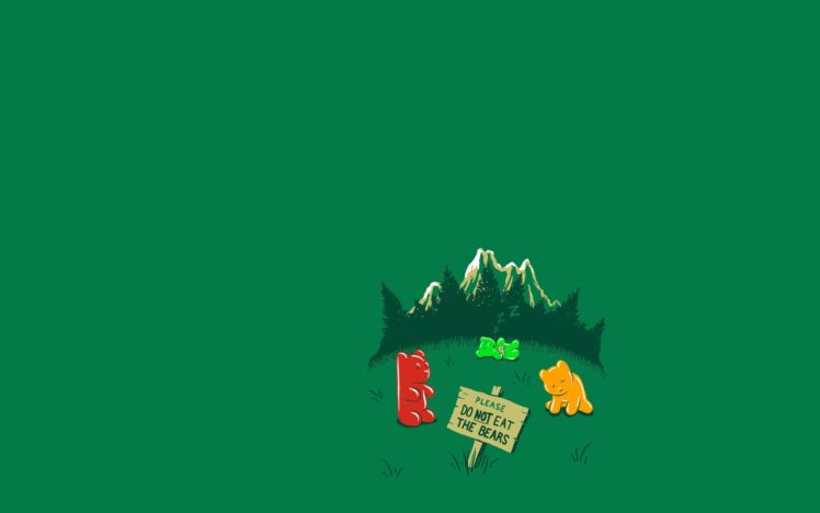 minimalistic, Funny, Gummy, Bears HD Wallpaper Desktop Background