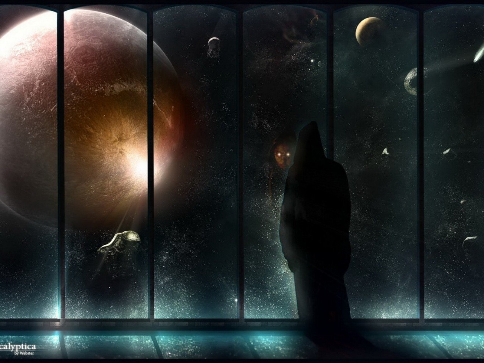 planet, Space, Spaceship, Window, Sci fi Wallpaper