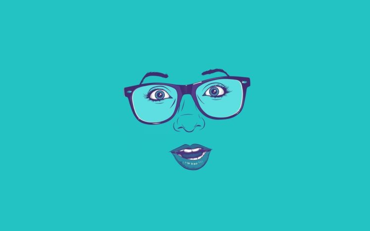 women, Eyes, Minimalistic, Glasses, Widescreen, Four HD Wallpaper Desktop Background