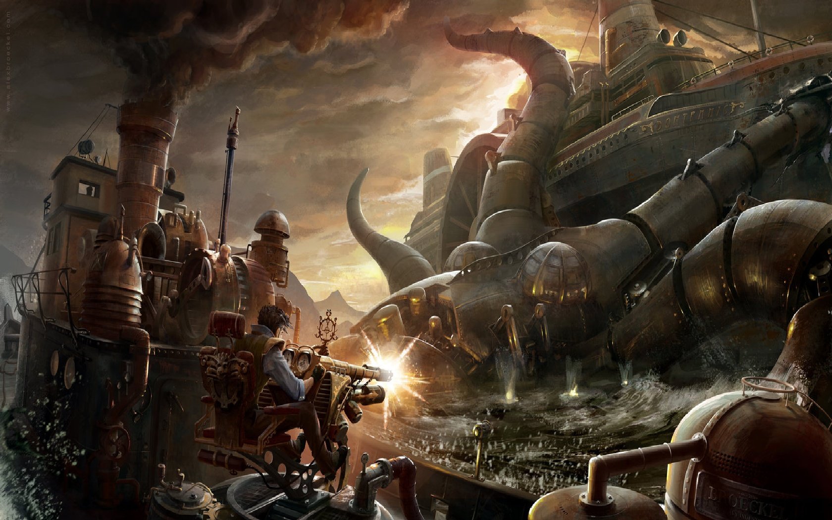 steampunk, Fantasy, Art, Science, Fiction, Artwork Wallpaper
