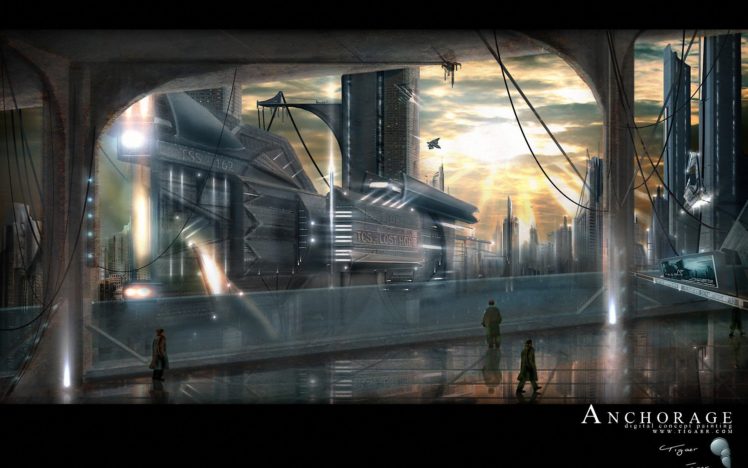 futuristic, Science, Fiction, Cities HD Wallpaper Desktop Background