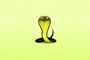 green, Minimalistic, Cobra, Animals, Snakes