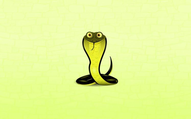 green, Minimalistic, Cobra, Animals, Snakes HD Wallpaper Desktop Background