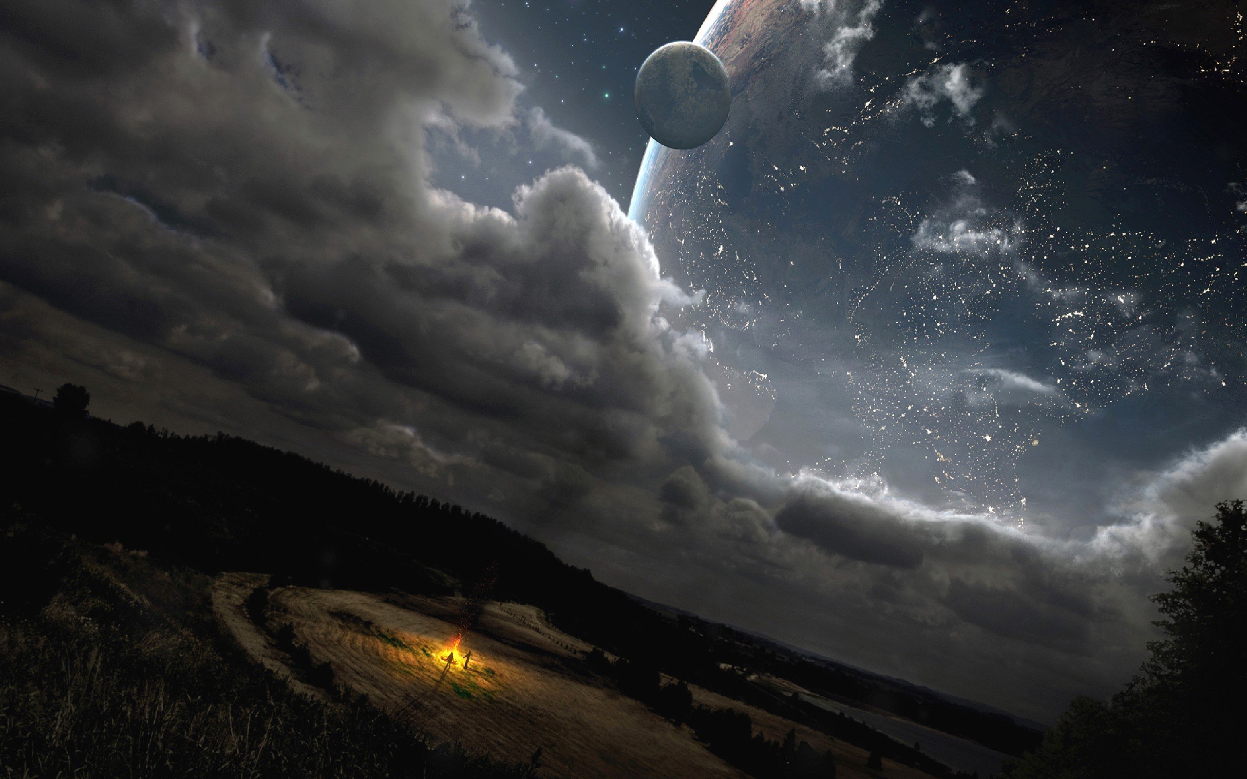 landscapes, Stars, Planets, Science, Fiction Wallpaper