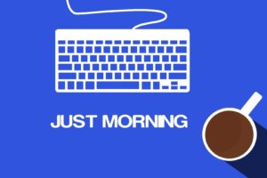 minimalistic, Coffee, Keyboards, Morning, Blue, Background