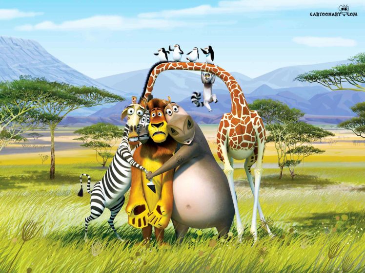 funny, Penguins, Madagascar, Gloria, Alex HD Wallpaper Desktop Background