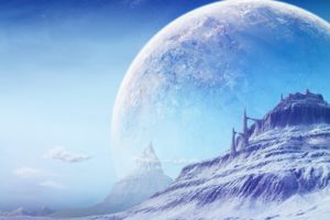 mountains, Snow, Outer, Space, Planets, Science, Fiction