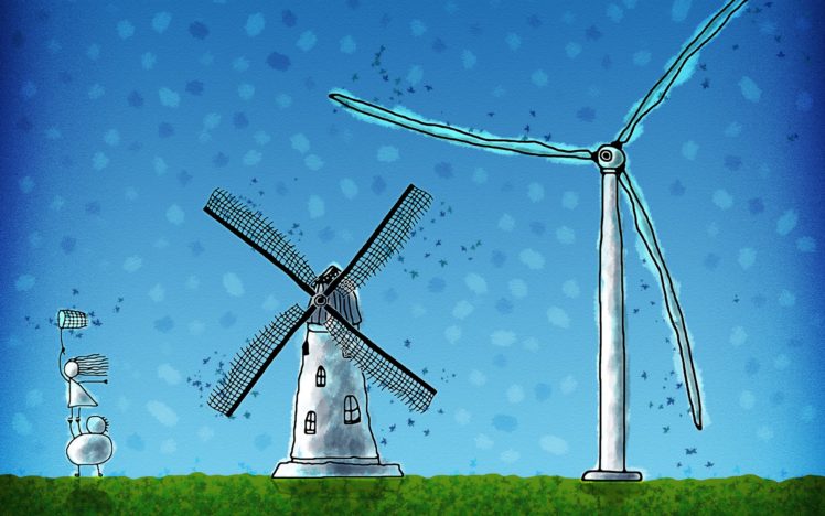 windmills HD Wallpaper Desktop Background