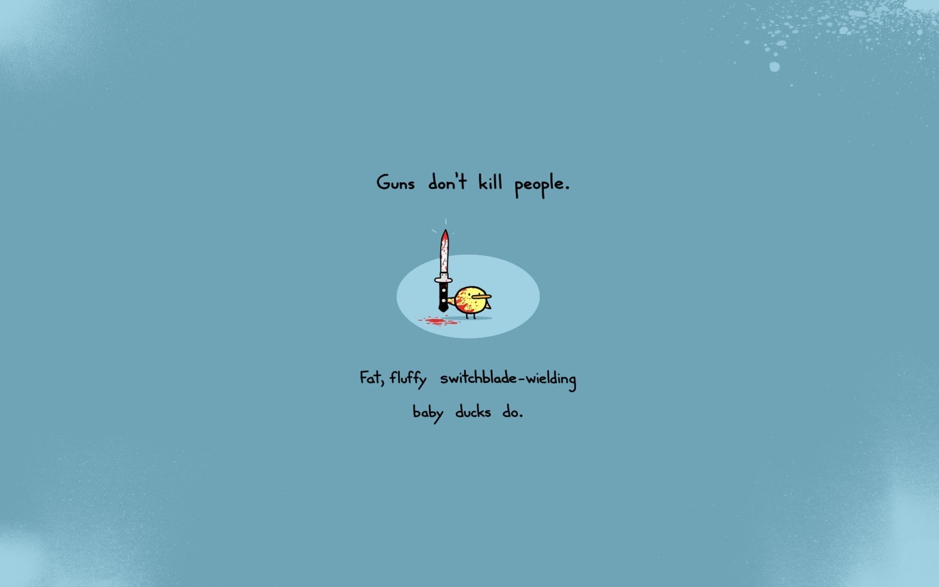 minimalistic, Baby, Ducks, Fat, Funny, Typography, Fluffy, Knives Wallpaper