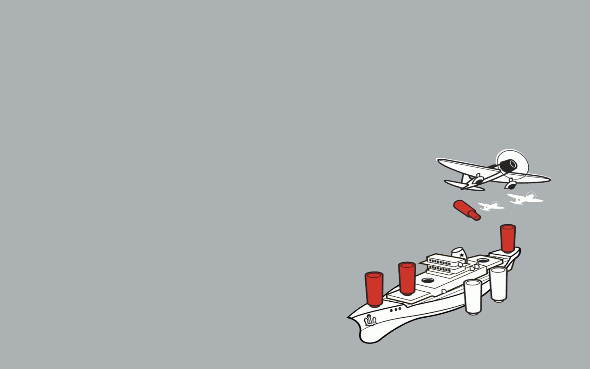 minimalistic, Funny, Threadless, Vehicles, Simple, Background, Battleships Wallpaper