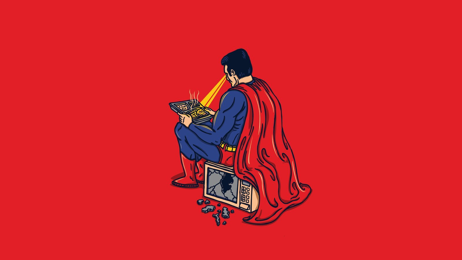 minimalistic, Superman, Funny Wallpaper