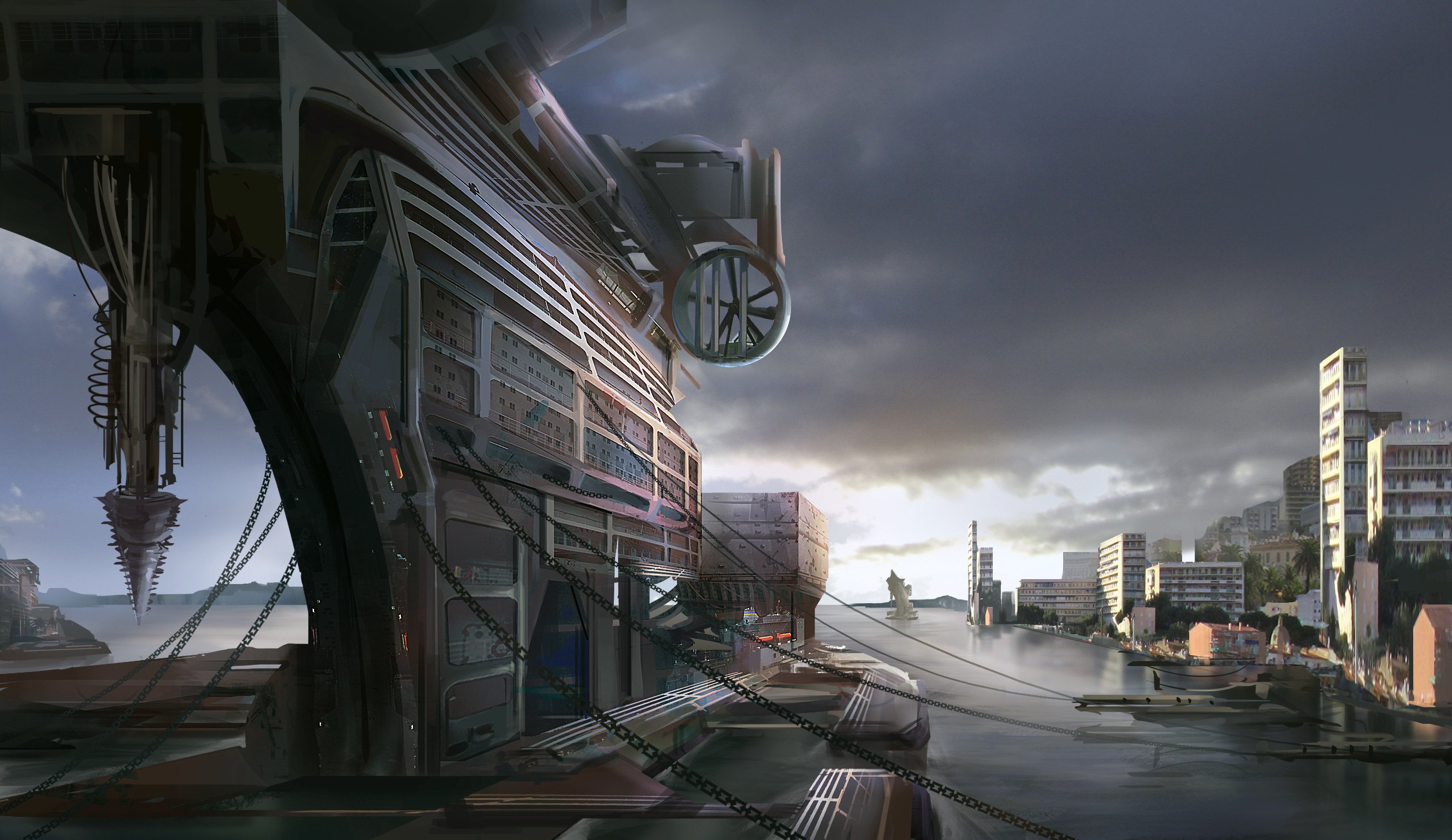 technics, Fantasy, City Wallpaper