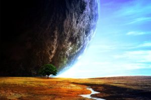 planets, Sci fi, Space, Nature, Trees, Landscapes, Cg, Digtal, Art, Stream, Sky, Clouds