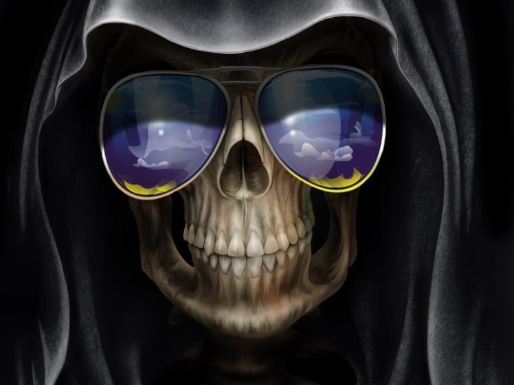 skull, Sunglasses, Death, Funny HD Wallpaper Desktop Background