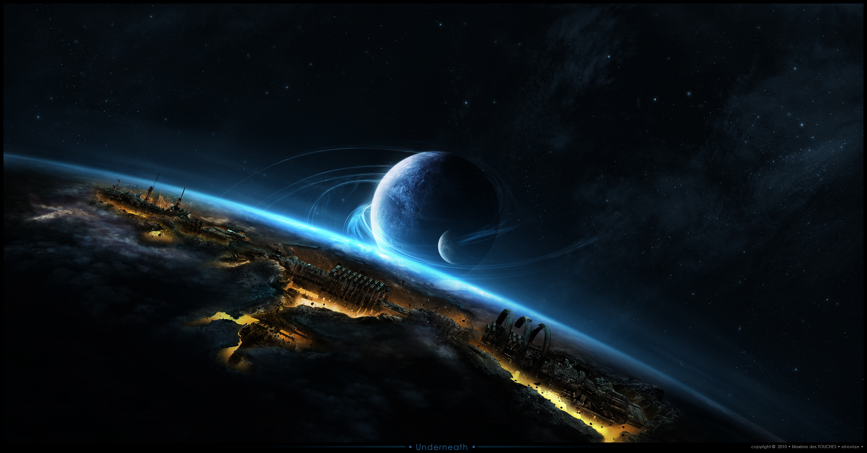 colony, Planets, Future, Stars, Cities Wallpaper