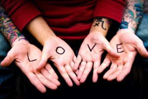 love, Letters, Hands, Guy, Girl, Tattoo