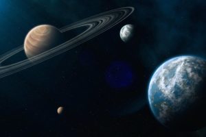 planet, Space, Earth, Moon, Sci fi, Stars