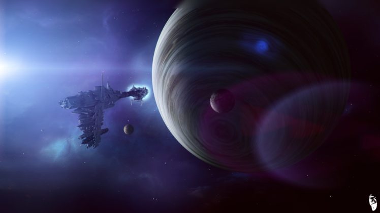 planet, Technics, Ship, Fantasy, Space, Spaceship, Sci fi HD Wallpaper Desktop Background