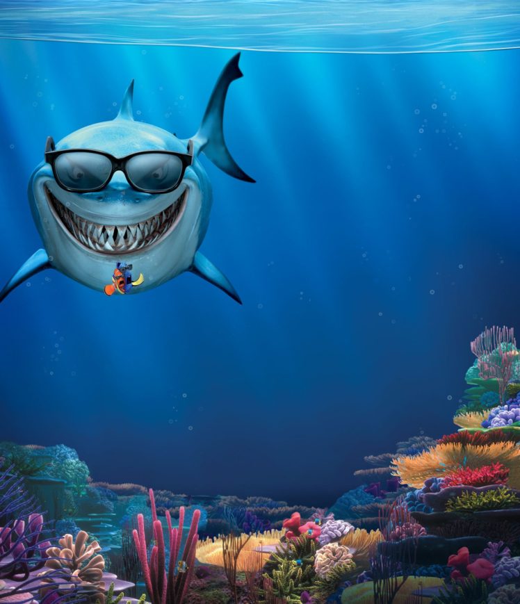 finding, Nemo, Animation, Underwater, Sea, Ocean, Tropical, Fish, Adventure, Family, Comedy, Drama, Disney, 1finding nemo, Glasses, Shark HD Wallpaper Desktop Background
