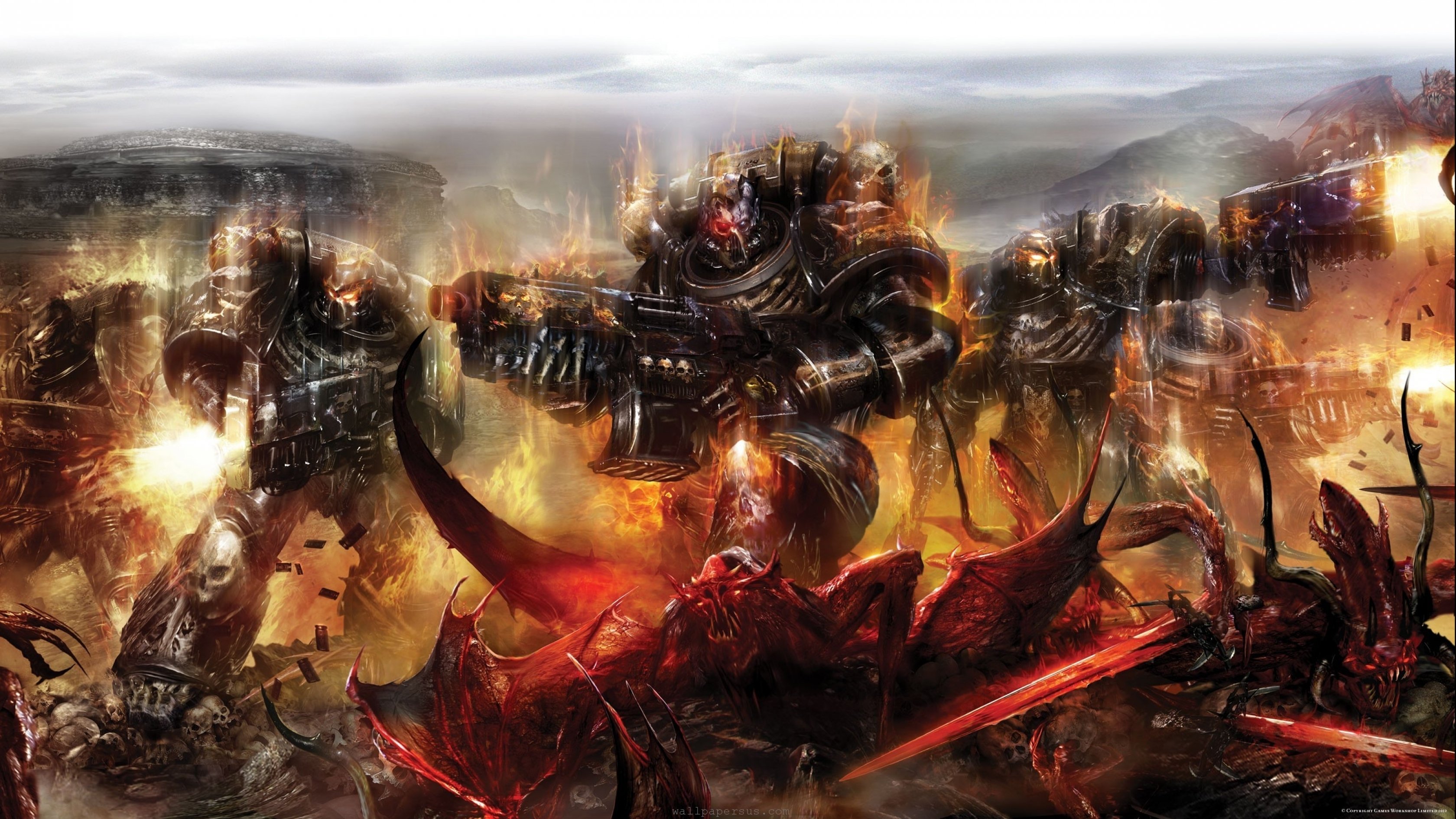 warhammer, Sci fi, Fighting, Shooter, Action, Futuristic, Warrior, 40k Wallpaper