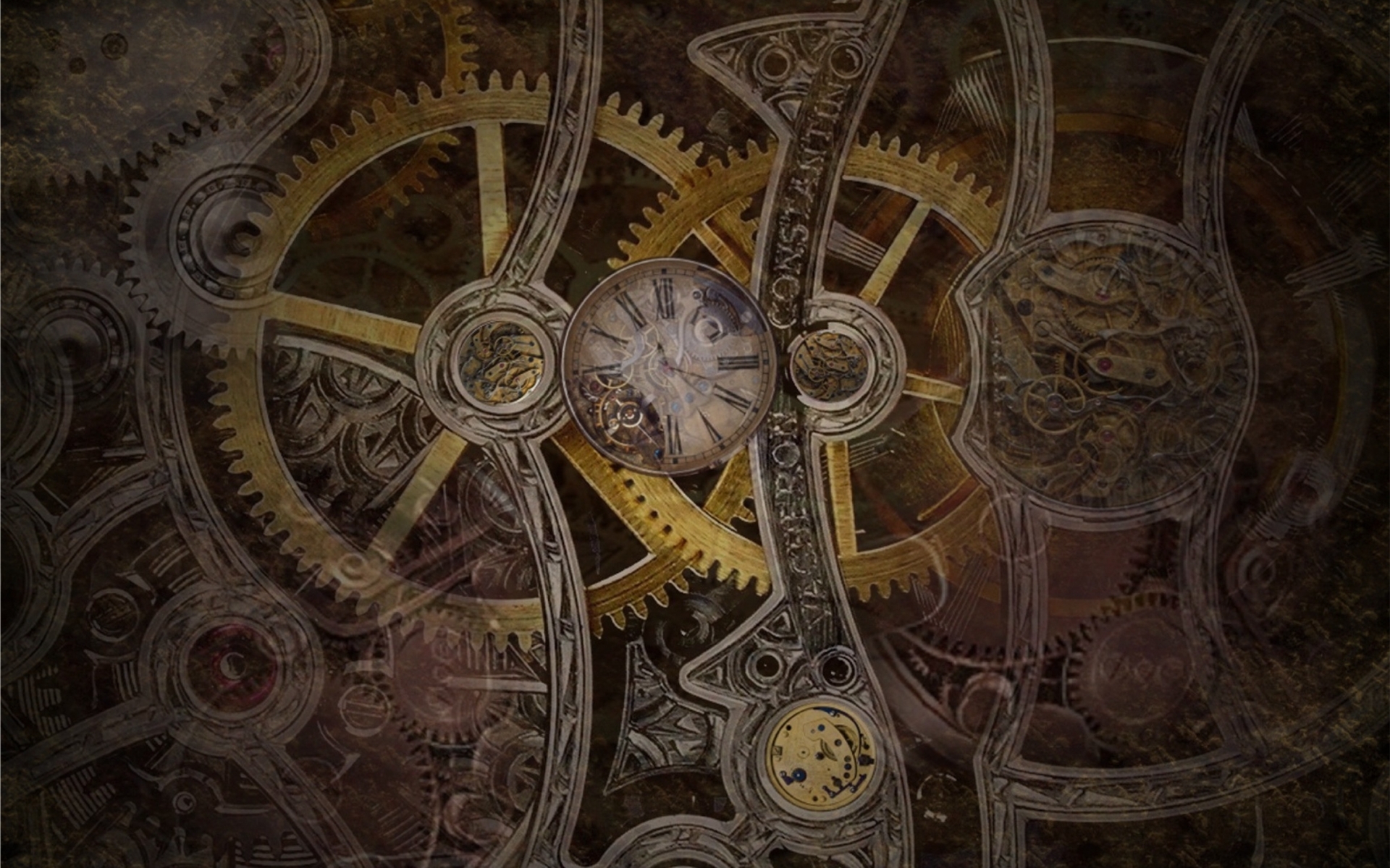 steampunk, Mechanical, Gears, Cloock, Watch Wallpaper