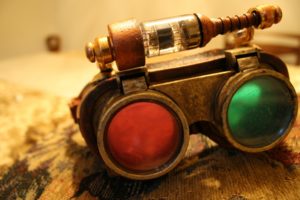 steampunk, Mechanical, Goggles, Lens