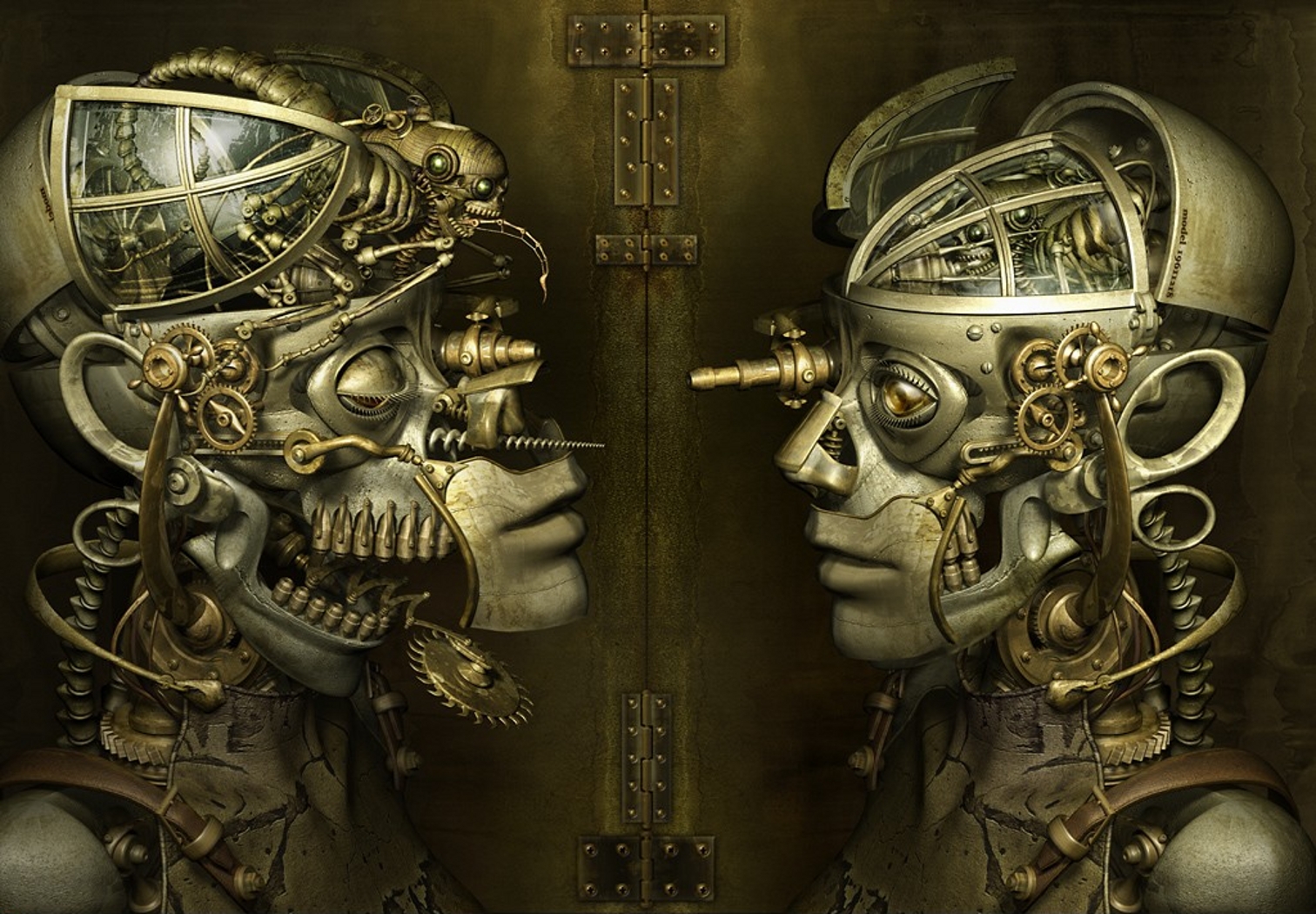 steampunk, Mechanical, Robots, Cyborgs, Gears Wallpaper