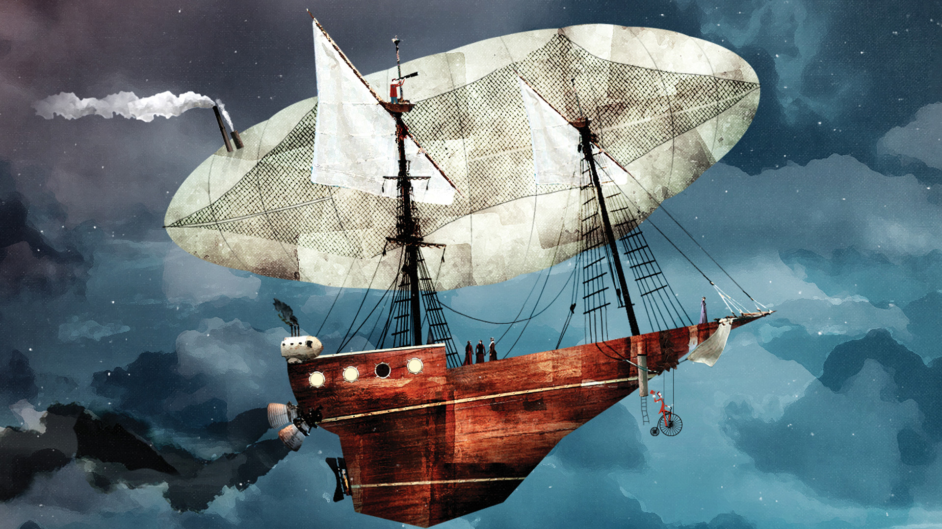 steampunk, Mechanical, Ships, Aircrafts, Airplane, Flight Wallpaper