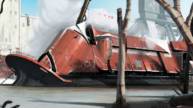 steampunk, Mechanical, Ships, Boats HD Wallpaper Desktop Background