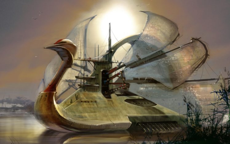 steampunk, Mechanical, Ships, Boats HD Wallpaper Desktop Background