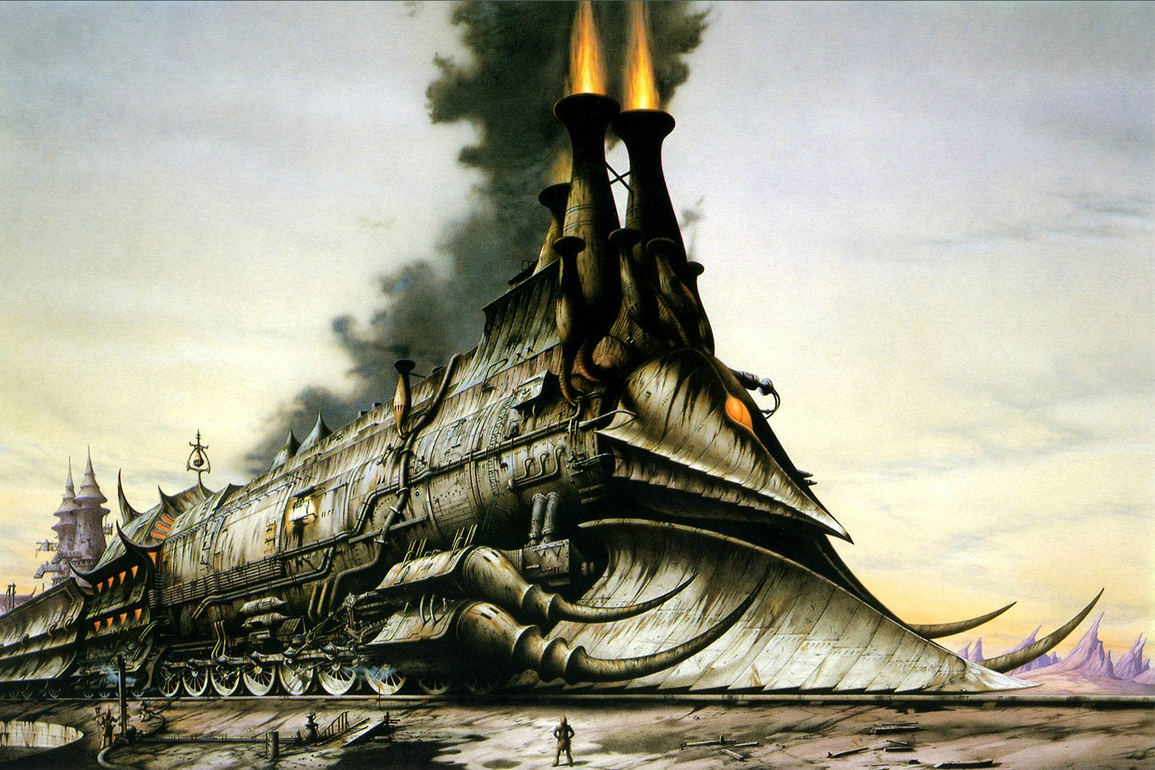 steampunk, Mechanical, Trains Wallpaper