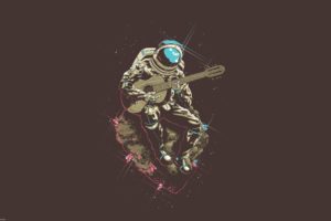 astronaut, Nasa, Space, Sci fi, Guitar, Music, Wtf