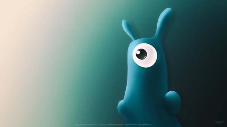 Cute Funny Monster Toy Free Download Eye Blue Small Mac Pc Descto Wallpapers Hd Desktop And Mobile Backgrounds