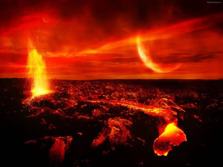 volcano, Mountain, Lava, Nature, Landscape, Mountains, Fire, Planet HD Wallpaper Desktop Background