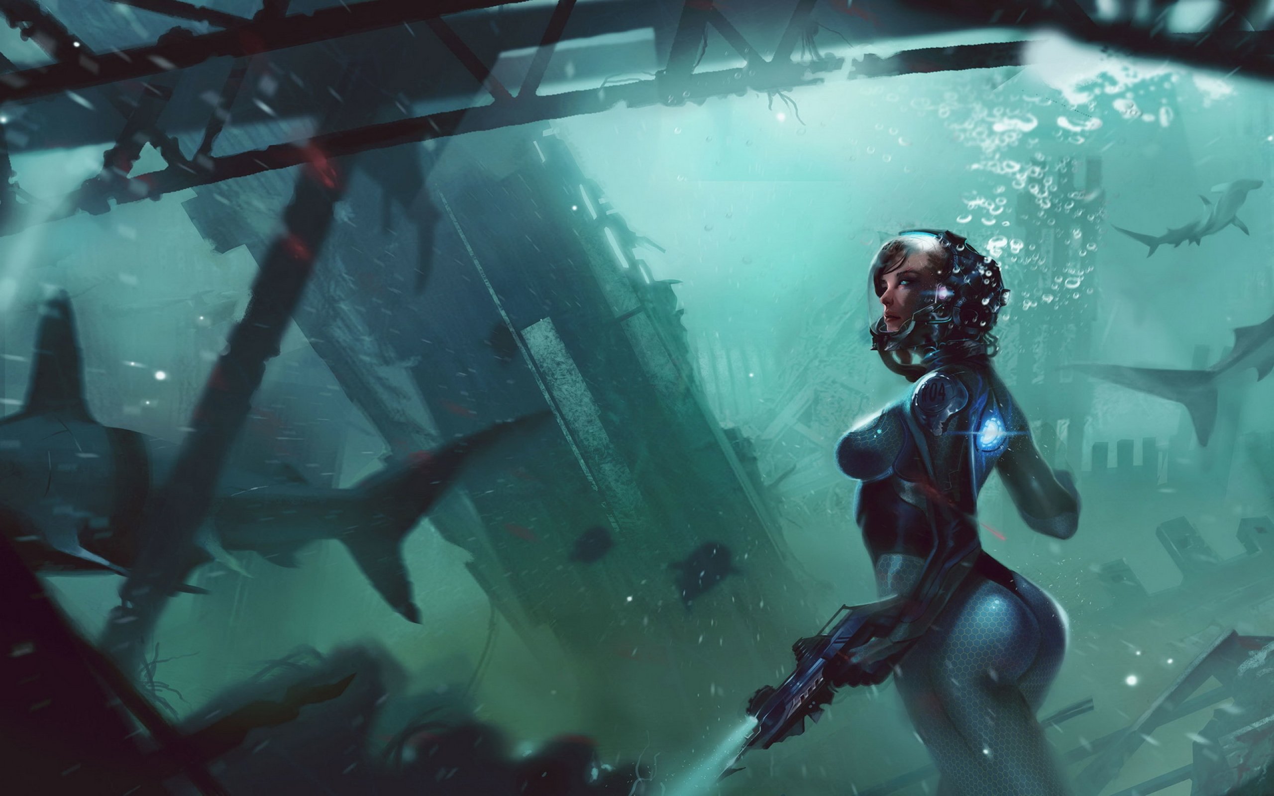 sci fi, Women, Warrior, Woman, Girl, Girls, Futuristic, Artwork Wallpaper