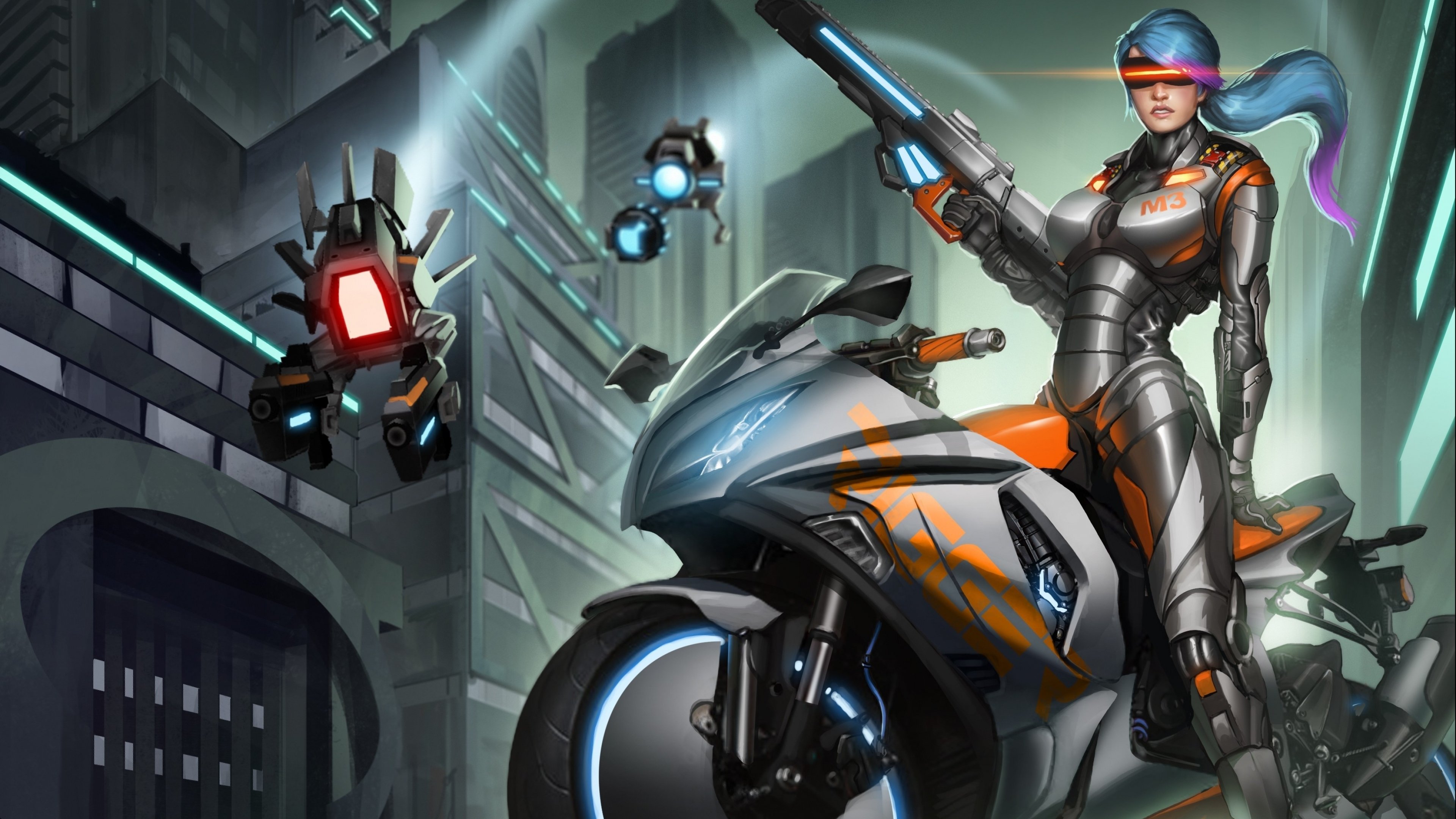 sci fi, Women, Warrior, Woman, Girl, Girls, Futuristic, Artwork Wallpaper