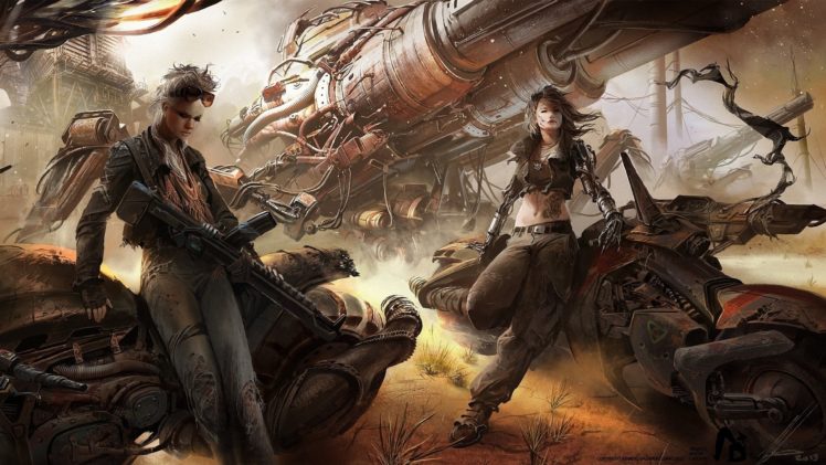 sci fi, Women, Warrior, Woman, Girl, Girls, Futuristic, Artwork HD Wallpaper Desktop Background