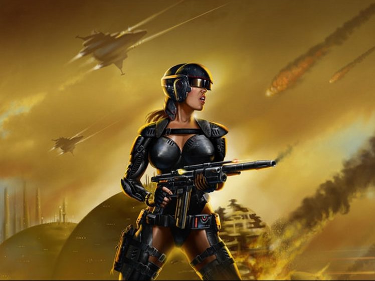 sci fi, Women, Warrior, Woman, Girl, Girls, Futuristic, Artwork HD Wallpaper Desktop Background