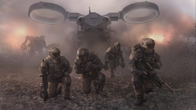sci fi, Warrior, Futuristic, Art, Artwork HD Wallpaper Desktop Background