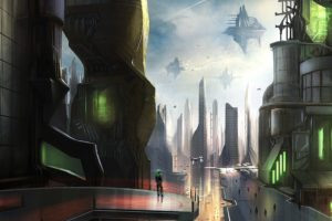 sci fi, City, Cities, Artwork, Art, Futuristic