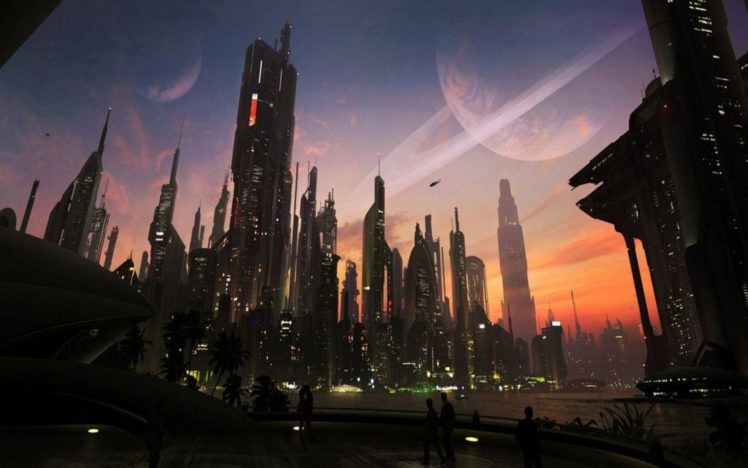 sci fi, City, Cities, Artwork, Art, Futuristic HD Wallpaper Desktop Background