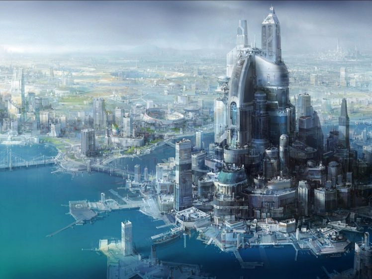 sci fi, City, Cities, Artwork, Art, Futuristic Wallpapers HD / Desktop and Mobile  Backgrounds