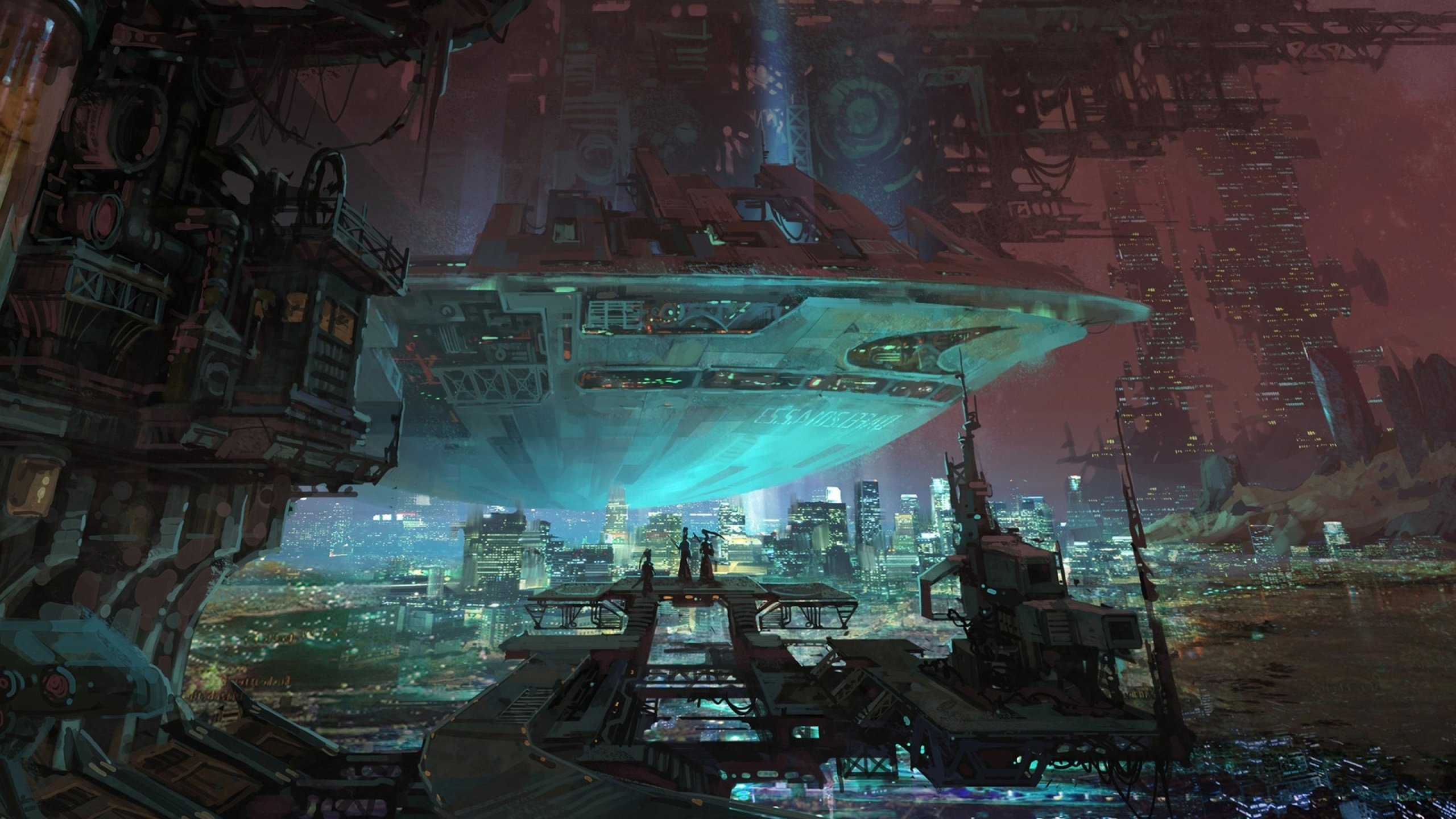 sci fi, City, Cities, Artwork, Art, Futuristic Wallpaper