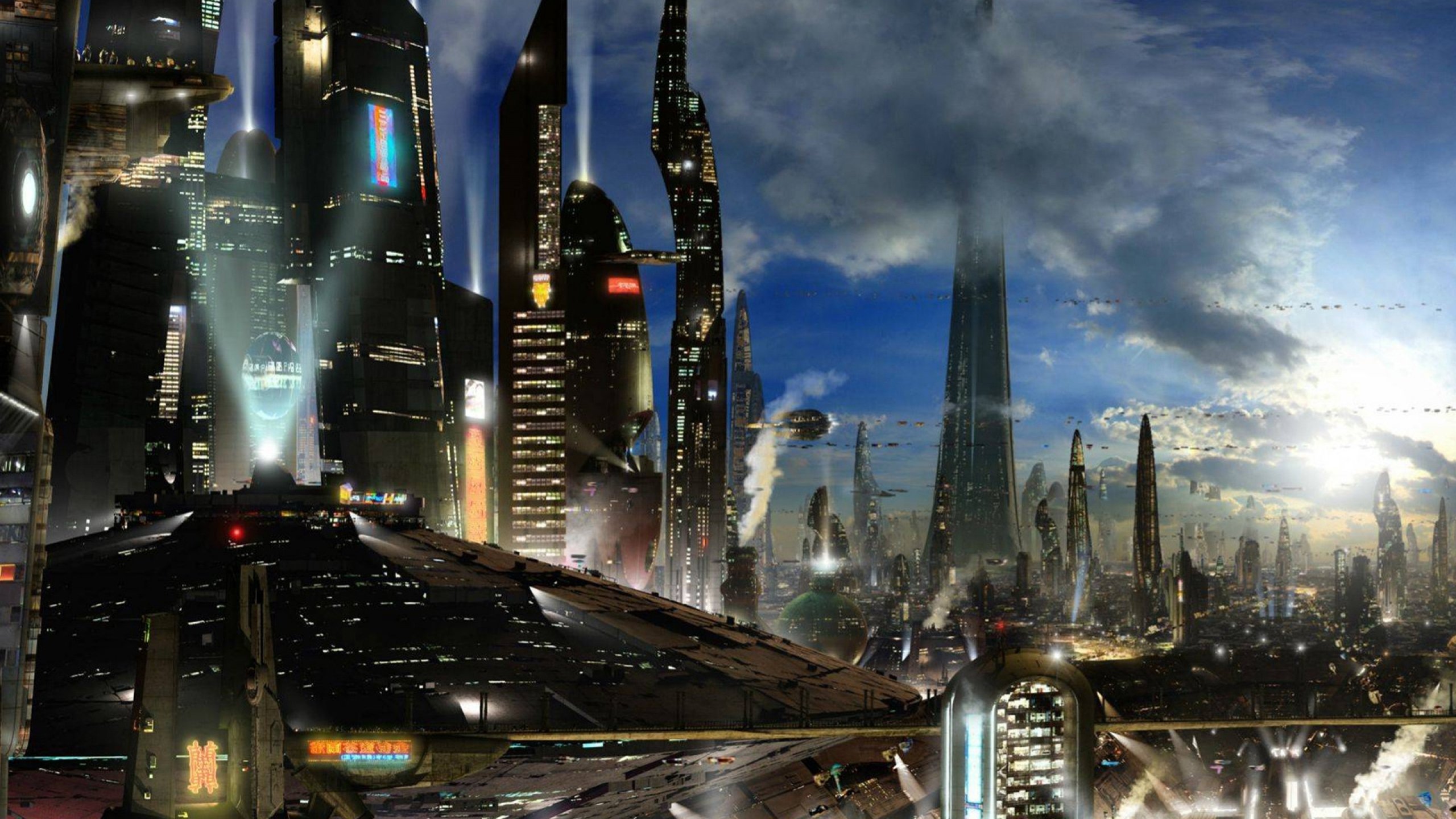 sci fi, City, Cities, Artwork, Art, Futuristic Wallpaper