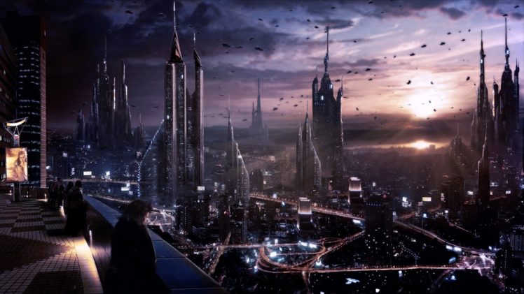 sci fi, Futuristic, City, Cities, Art, Artwork HD Wallpaper Desktop Background