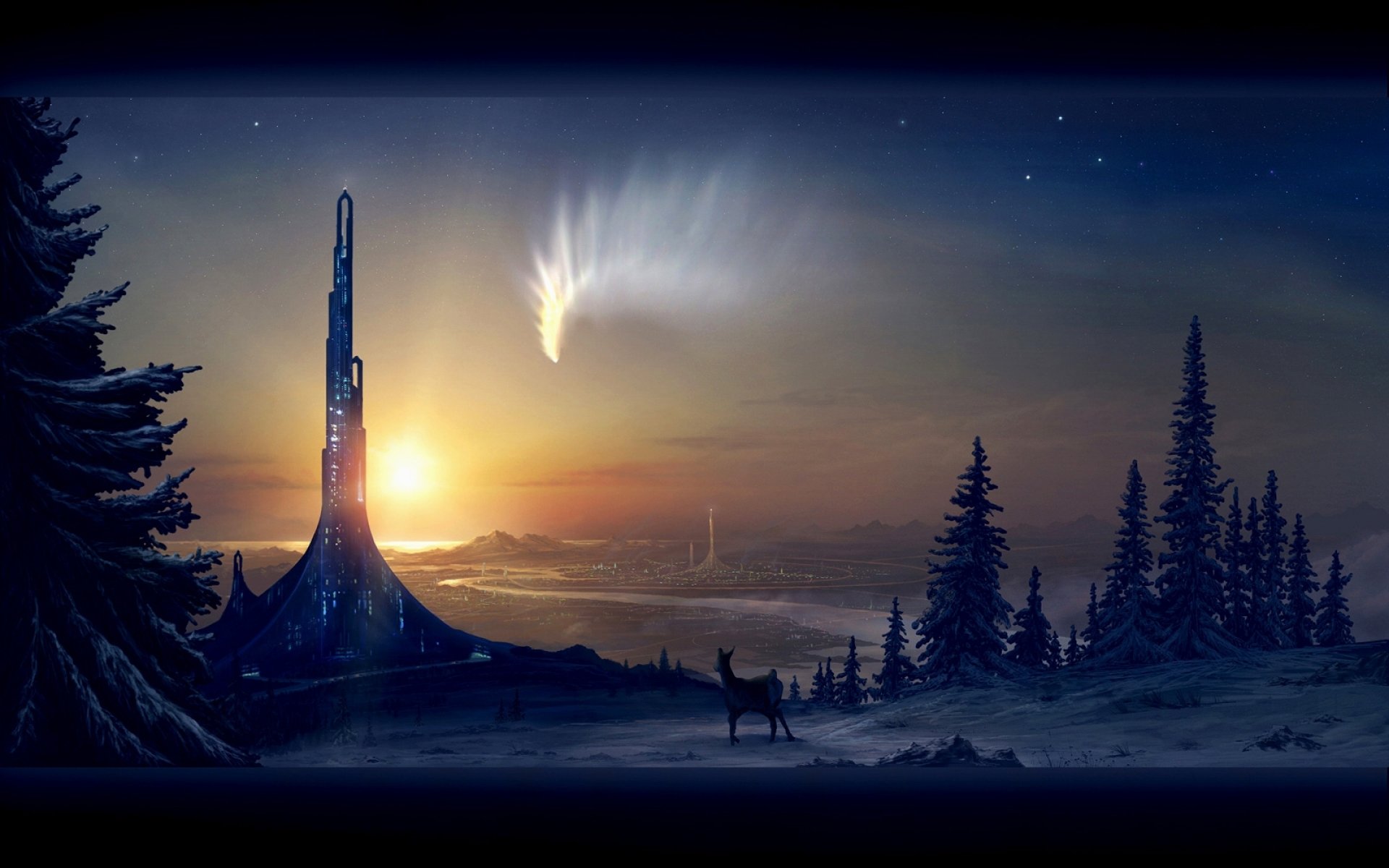 sci fi, Futuristic, City, Cities, Art, Artwork Wallpaper