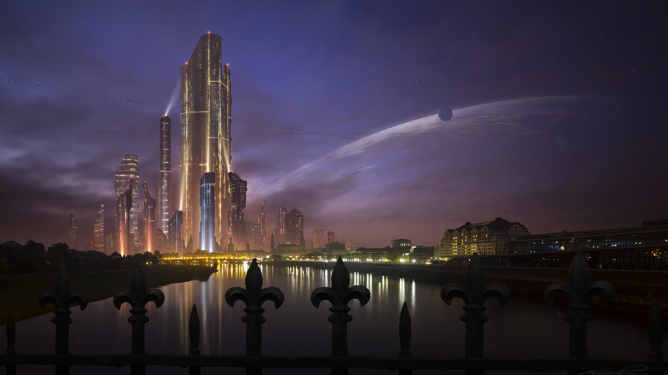 sci fi, Futuristic, City, Cities, Art, Artwork Wallpaper