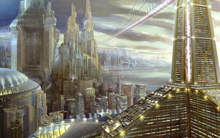 sci fi, Futuristic, City, Cities, Art, Artwork HD Wallpaper Desktop Background