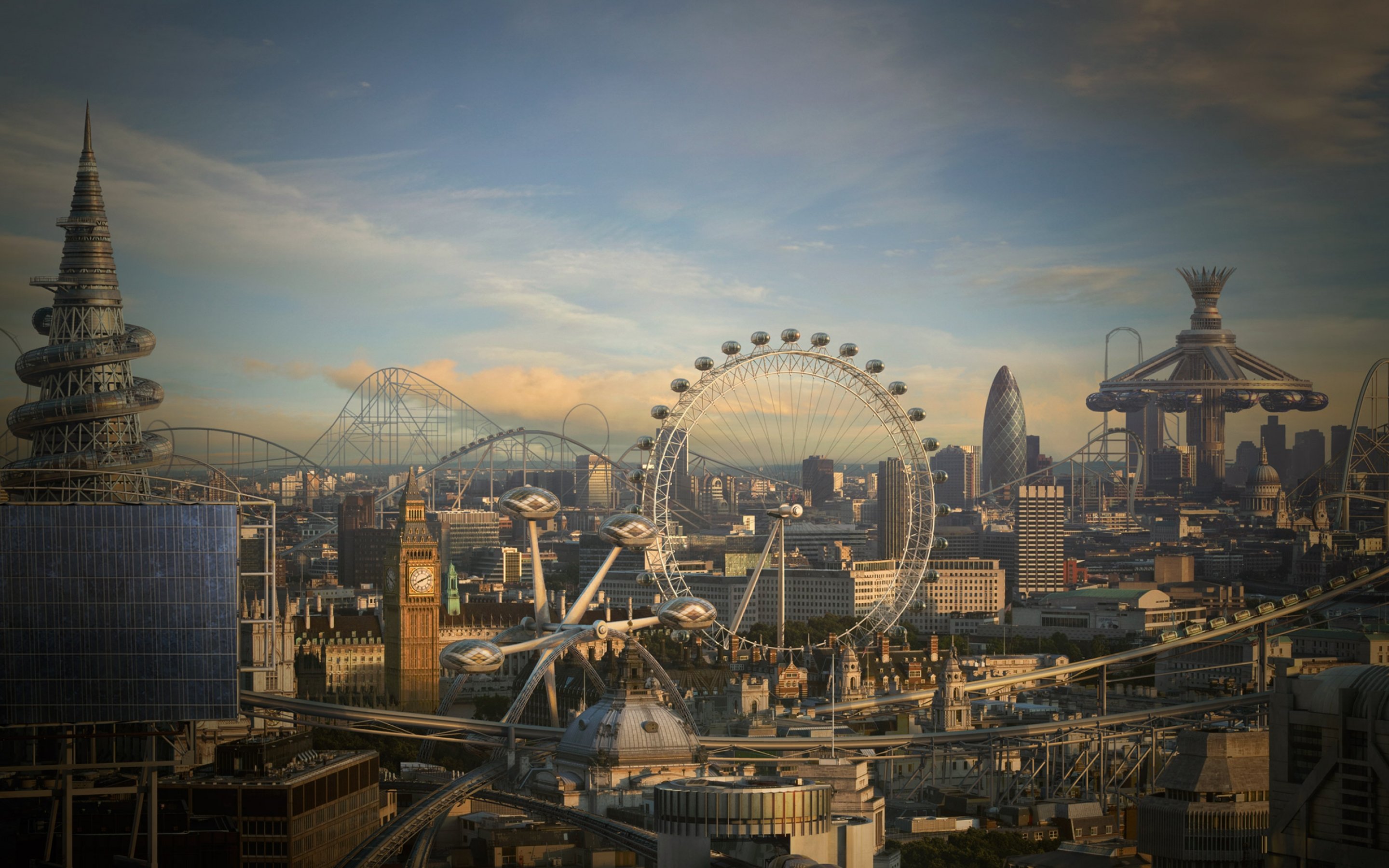 sci fi, Futuristic, City, Cities, Art, Artwork Wallpaper