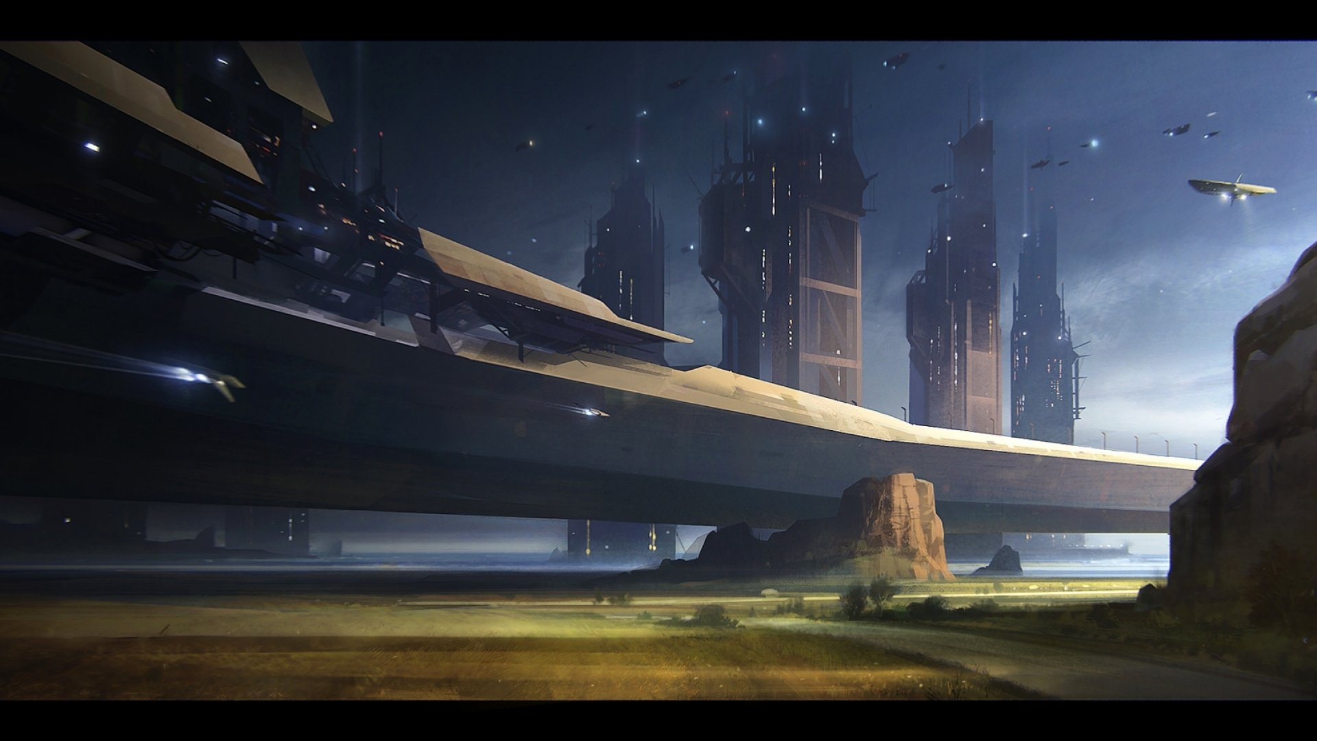 sci fi, Futuristic, City, Cities, Art, Artwork Wallpaper